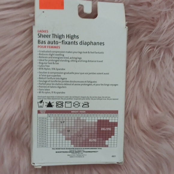 Brand New LIFE LADIES SHEER COMPRESSION THIGH-HI'S-S - Picture 2 of 8